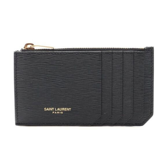 Saint Laurent Leather Zip Coin Case - Picture 1 of 5